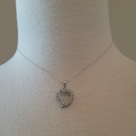 Sterling Silver Heart Necklace - Picture 1 of 7